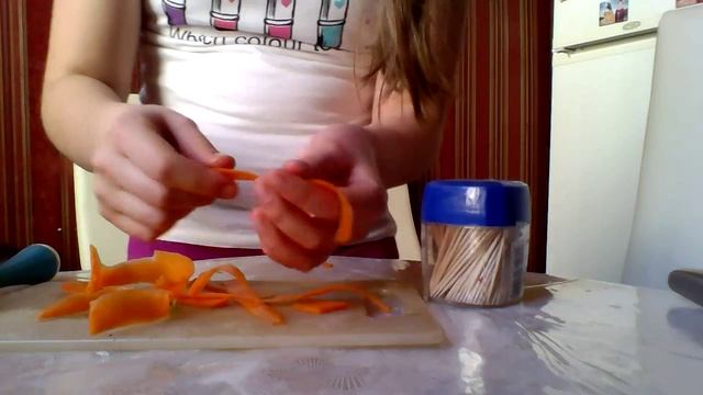 Как сделать розочку из морковки