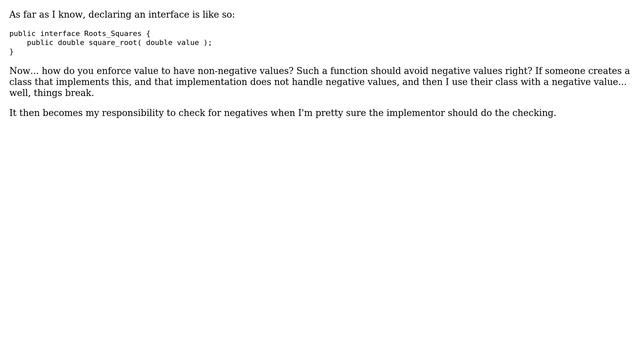 Software Engineering: Can a Java interface declaration enforce parameter properties? смотреть онлайн