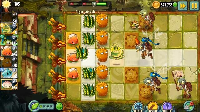 Нападение свирепого тигра на зомби. РАСТЕНИЯ против ЗОМБИ 2 или PLANTS vs ZOMBIES 2. Серия 219 смотреть онлайн