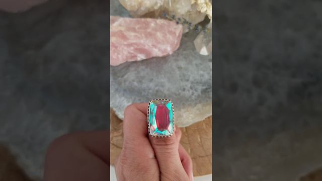 Mercury Mystic Topaz Silver Ring Size 6 смотреть онлайн