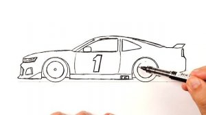 Как нарисовать гоночную машину NASCAR