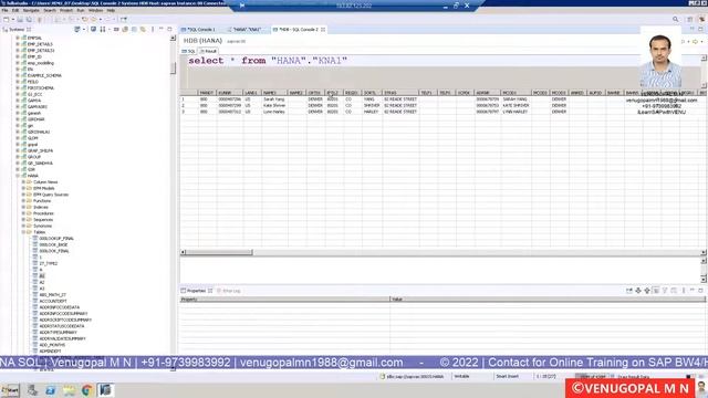 SAP HANA SQL | Usage of SELECT Statement in SAP HANA | SELECT * | SELECT Count(*) | VENUGOPAL M N смотреть онлайн