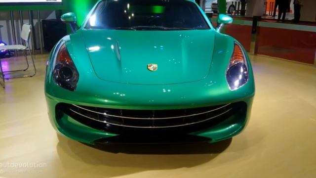 Smiling Ferrari Chinese Porsche Cayman Copycat, live photos at Auto Shanghai 2015 смотреть онлайн