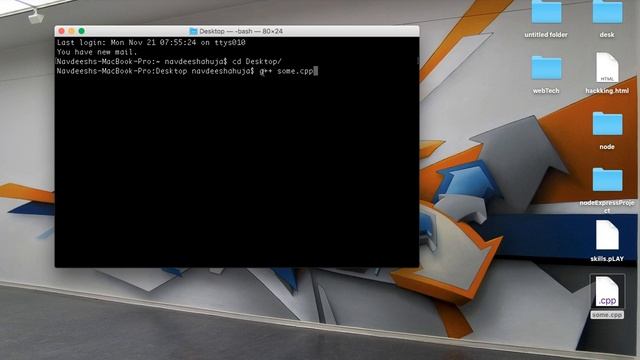Run c++ file without using xcode in mac os x смотреть онлайн