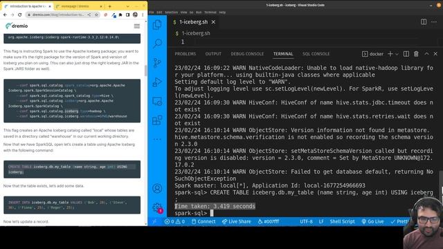 Apache Iceberg Workshops #1 - Running Iceberg & Spark in Docker (Single Image, No Docker Compose) смотреть онлайн