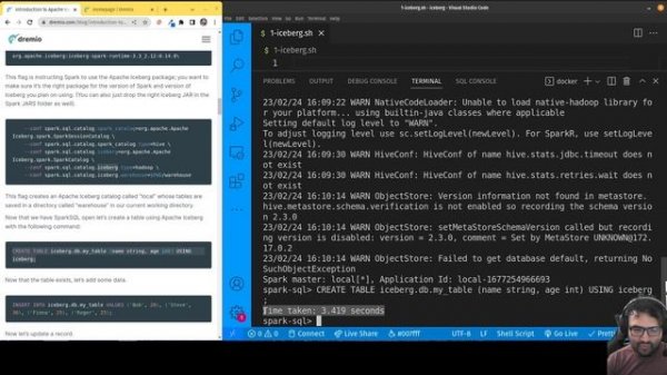 Apache Iceberg Workshops #1 - Running Iceberg & Spark in Docker (Single Image, No Docker Compose)