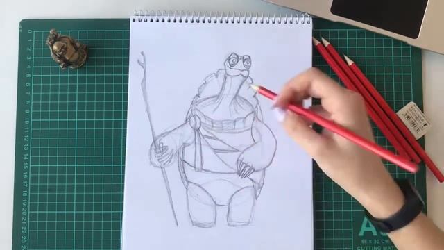 Рисуем мастера Угвея // Master Oogway drawing (Kung Fu Panda) смотреть онлайн