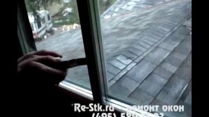 Замена стеклопакета деревянного окна.