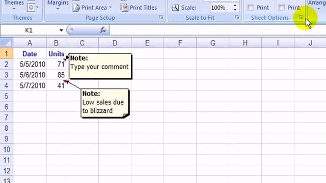 Print Comments in Excel 2007 смотреть онлайн