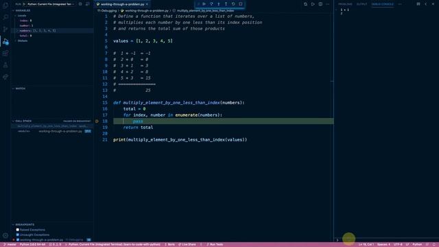 Debugging Python in VSCode - 04 - Working Through a Problem смотреть онлайн