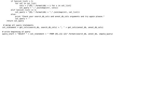 Code Review: Impyla parse user args into SQL query смотреть онлайн