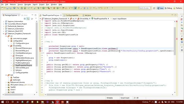 How to use Properties File in Java Selenium WebDriver смотреть онлайн