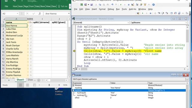 The VBA Split Function and Arrays смотреть онлайн