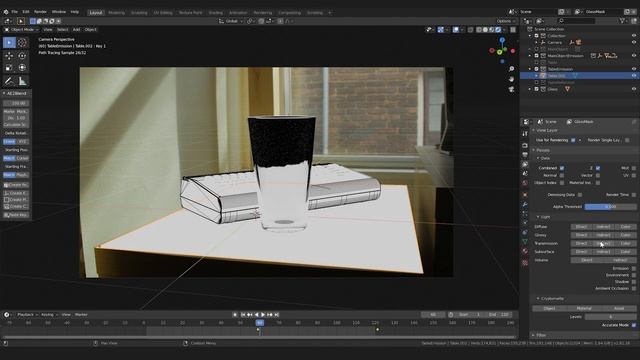 Как поместить CGI-элемент за настоящим стеклянным объектом с помощью Blender 3D смотреть онлайн