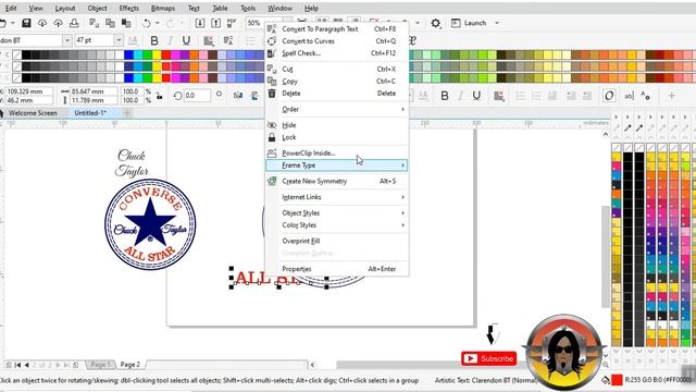 Simple Circle Logo | Converse Logo | Coreldraw смотреть онлайн