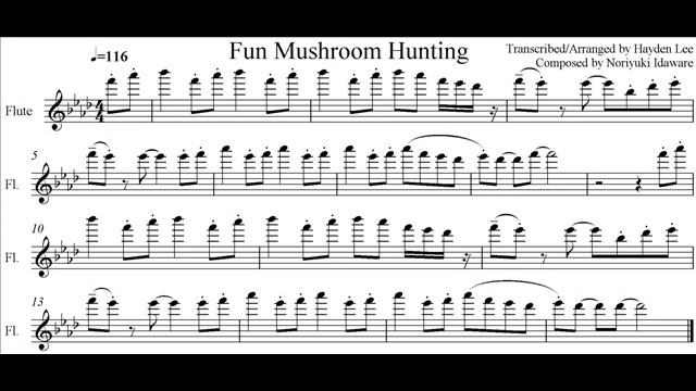 Fun Mushroom Hunting Score for Solo Flute смотреть онлайн