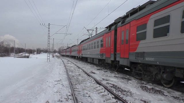 Электропоезд ЭД4М-0449 перегон Бирюлёво-Товарная - Коломенское смотреть онлайн