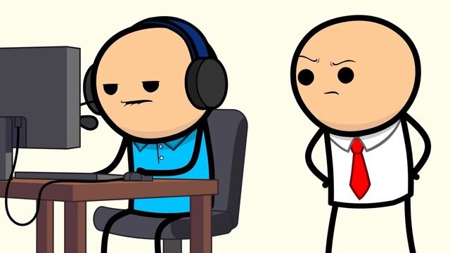 Когда играешь на работе - Цианид и Счастье комиксы смотреть онлайн