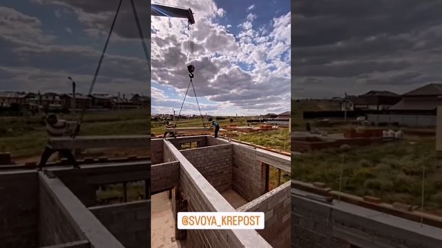 Монтаж плит перекрытия. смотреть онлайн
