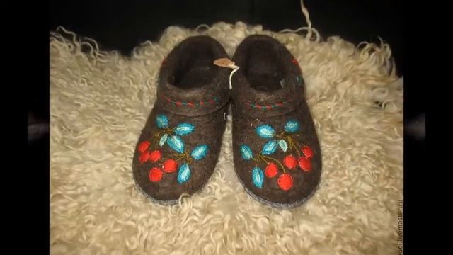 Домашние валяные тапочки, уютные и красивые смотреть онлайн