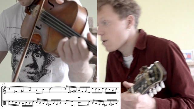 Bach Invention 1 C major: mandolin and viola смотреть онлайн