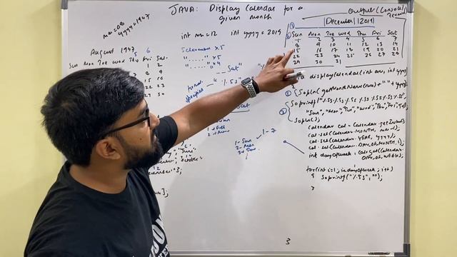 Java program to display calendar for a given month in a given year смотреть онлайн