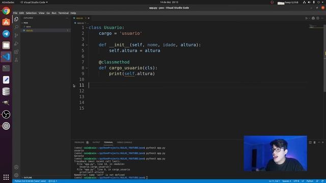 GUIA COMPLETO DE POO COM PYTHON #2 | STATICMETHODS VS CLASS METHODS смотреть онлайн