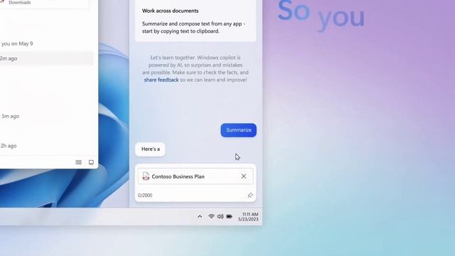 Microsoft announces Windows Copilot || Your Copilot for Work || power of next-generation Al смотреть онлайн