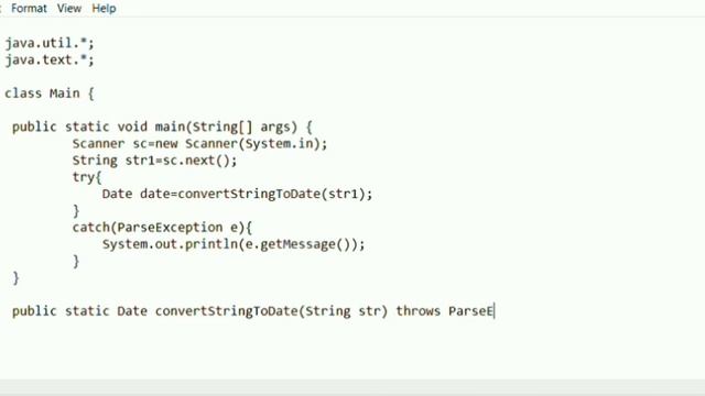 Validate Date Using Parse Exception Java Program смотреть онлайн