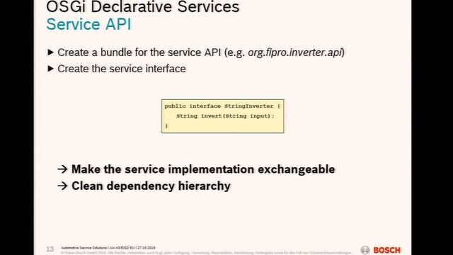 Getting started with OSGi declarative services смотреть онлайн