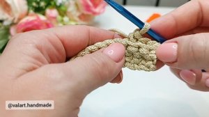 ОЧЕНЬ ПЛОТНЫЙ УЗОР КРЮЧКОМ. Вязание крючком. Хорошо держит форму, подходит для сумок и рюкзаков.