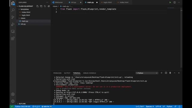 Python Flask Web Uygulamasında Blueprint Kullanımı смотреть онлайн