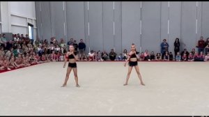 Дуэт«Бурлеск»|Художественная гимнастика|Дебют дуэта|Первое выступление #гимнастика #дуэт #спорт