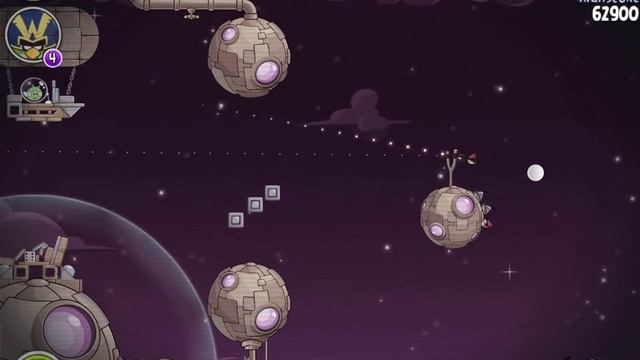 Angry Birds Space Brass Hogs Level M9-29 Mirror World 3 Star Walkthrough смотреть онлайн