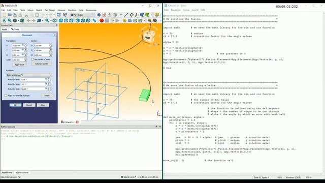 FreeCAD Python Tutorial, Animation of a moving vehicle, Part 01/03, FreeCAD 0.19, Python 3 смотреть онлайн