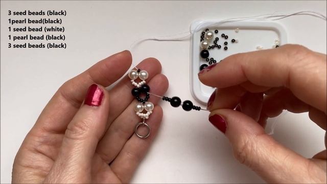 black and white bracelet. beaded bracelet tutorial. DIY смотреть онлайн