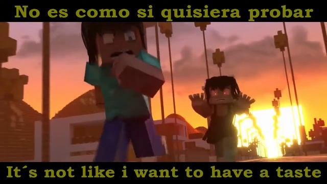 Zombie Girl (Minecraft animation) "Macabre Rotting Girl" Lyrics English and Spanish смотреть онлайн