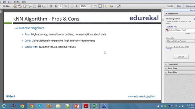 Python KNN Algorithm Tutorial | Python for Big Data Analytics | Edureka смотреть онлайн