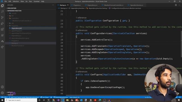 DEPENDENCY INJECTION in ASP.NET Core | Getting Started With ASP.NET Core Series смотреть онлайн