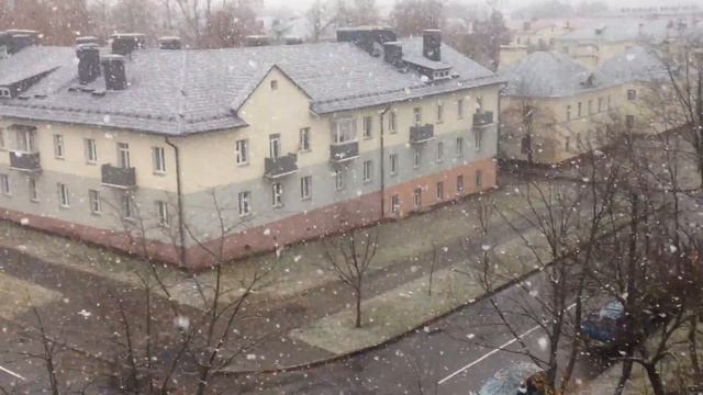 Снегопад в Минске 7 ноября 2016 смотреть онлайн