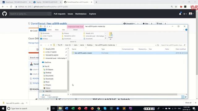 PC - GitHub - Téléchargement et extraction смотреть онлайн