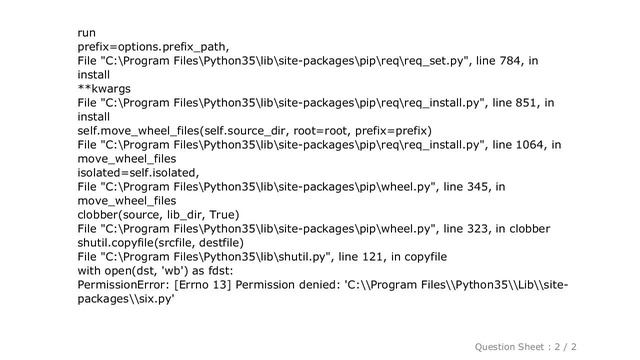 Pandas : PermissionError: [Errno 13] Permission denied: 'C:\\Program Files\\Python35\\Lib\\site-pac смотреть онлайн