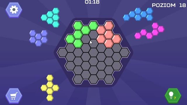 Hex Blocks Puzzle WALKTHROUGH TO LEVEL 20MEDIUM смотреть онлайн