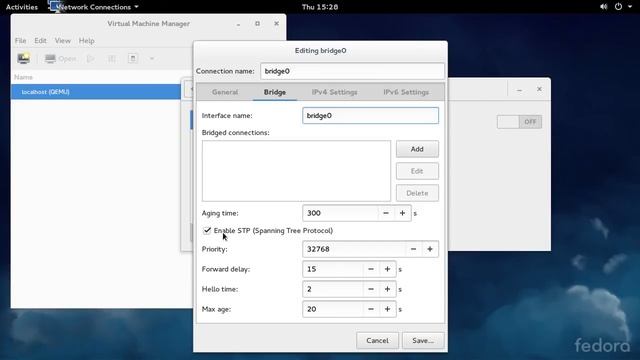 Network Bridging for Virtual Machine Manager in Fedora смотреть онлайн