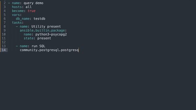 Run a SQL Command/Query on PostgreSQL - Ansible module postgresql_query смотреть онлайн