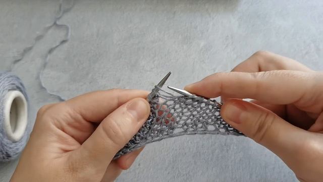 Лицевая петля из протяжки с наклоном влево смотреть онлайн