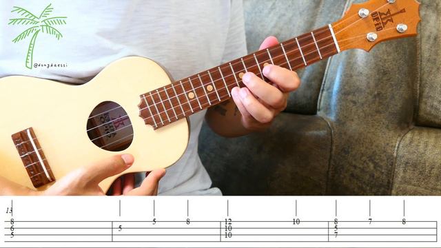 Howl's Moving Castle Ukulele Tutorial(+tab) 인생의 회전목마 우쿨렐레 연주곡 레슨 #16[제주동태씨] смотреть онлайн