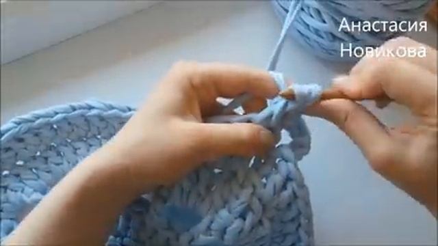 Вяжем коврик из ленточной пряжи крючком смотреть онлайн