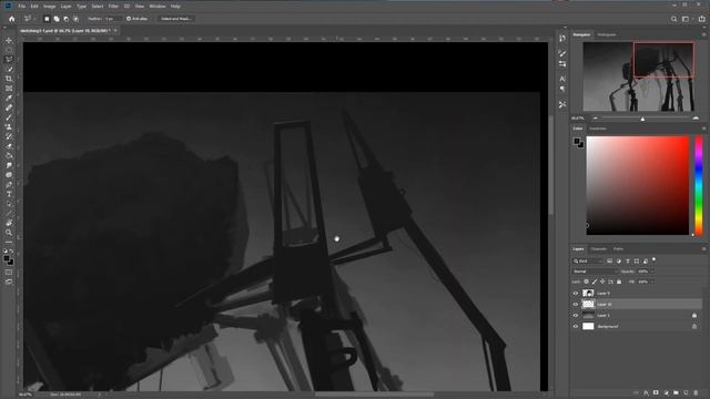 Sketching giant mech spider in Photoshop CC (No commentary) смотреть онлайн
