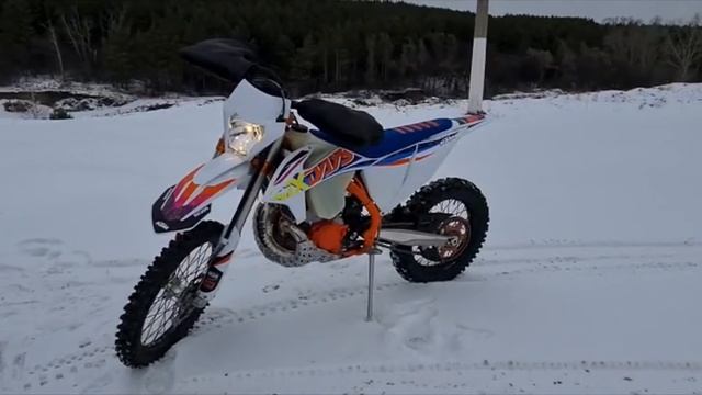 №20 Проверка по первому снегу крутого мотоцикла ktm exc 250 tpi 2022 6days 2T смотреть онлайн